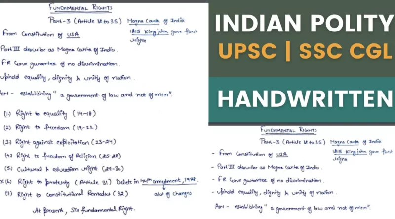 Free Laxmikant Indian Polity Handwritten Notes In English PDF for UPSC & SSC CGL