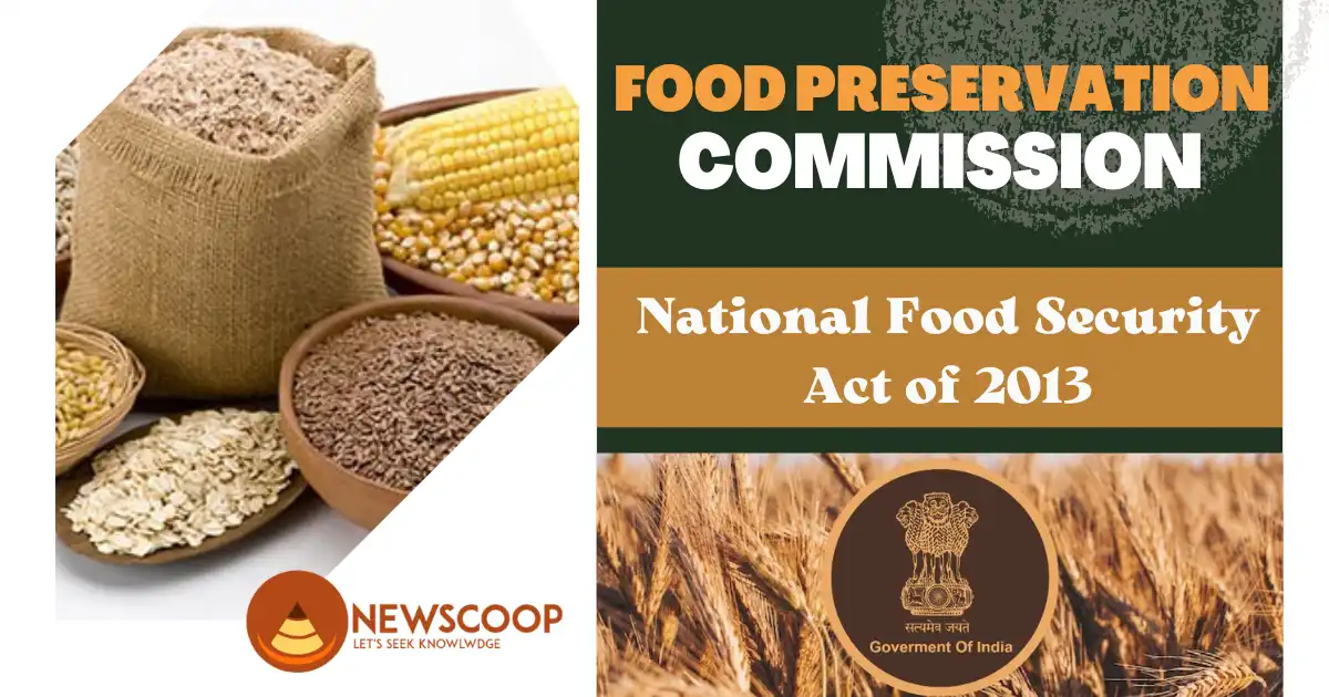 Food Preservation Commission(State) - National Food Security Act of 2013