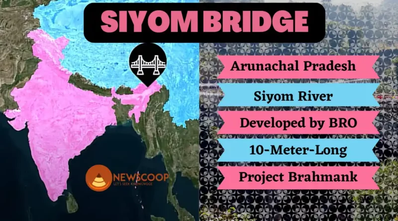 Siyom River & Bridge Arunachal Pradesh UPSC River Map Location