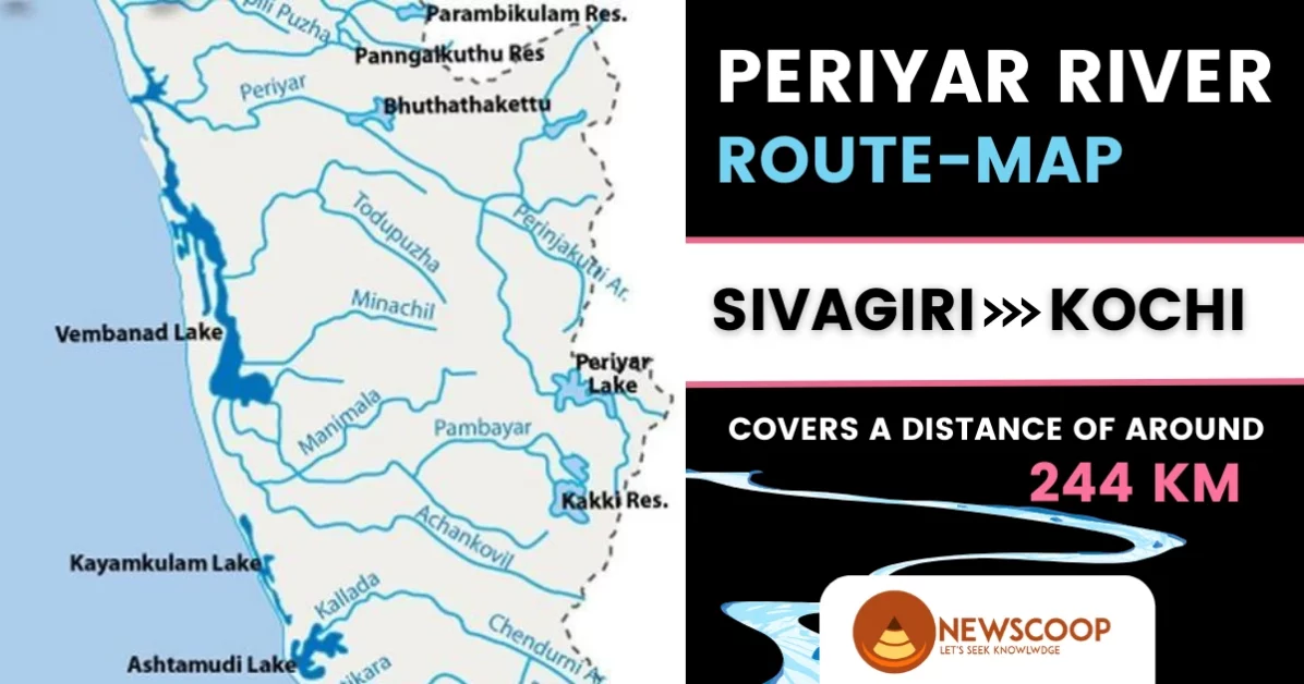 Periyar River Map Origin