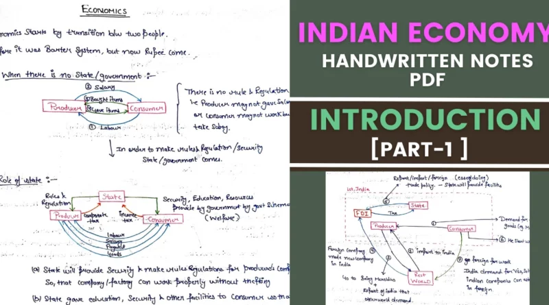 Indian Economy Handwritten Notes for UPSC Pdf in English