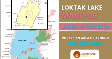 Loktak Lake Manipur Map for UPSC