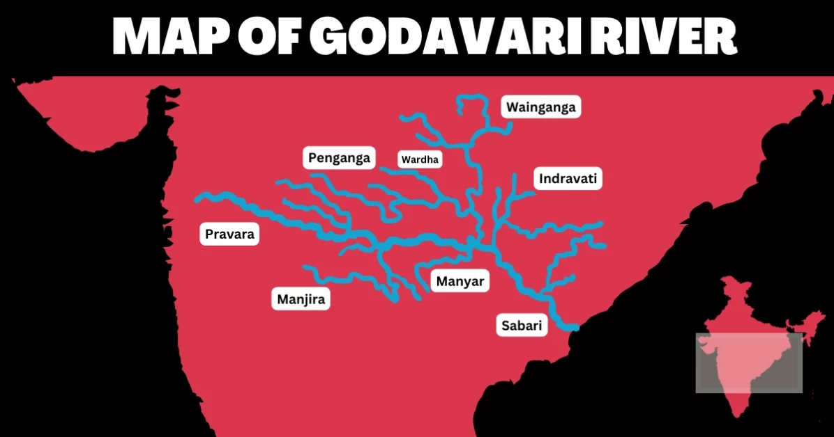 Godavari River Map UPSC